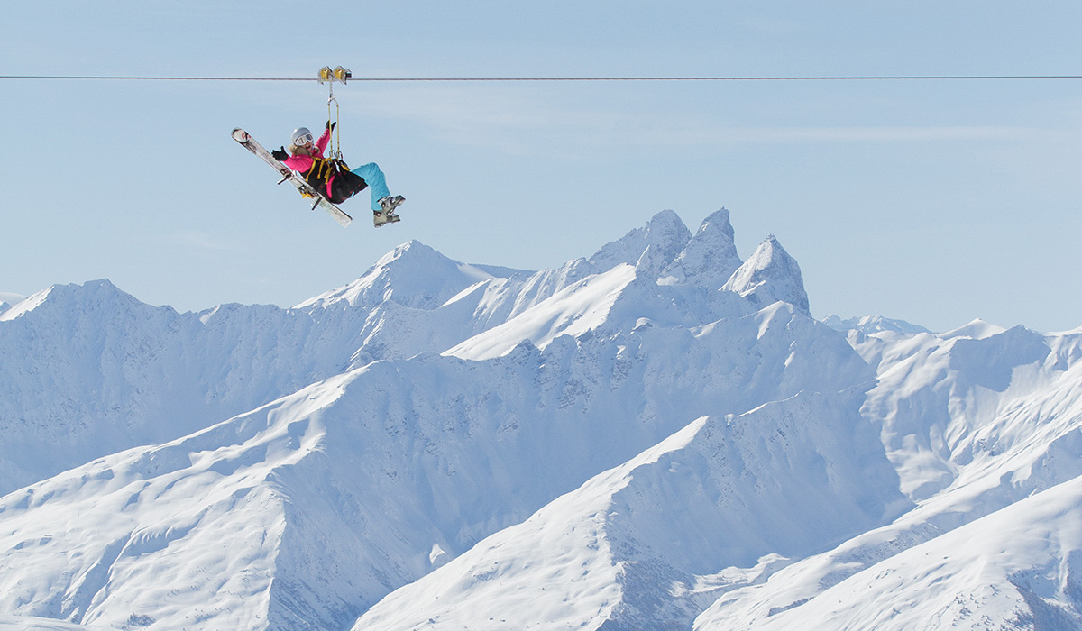 Fly over glacier