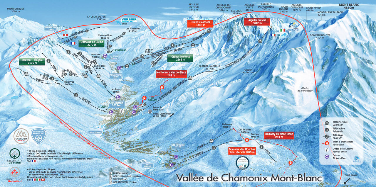 Chamonix-Mont-Blanc mapa