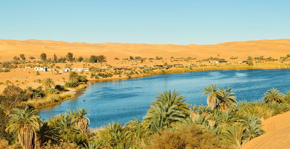 Gaberoun Lake in Libya