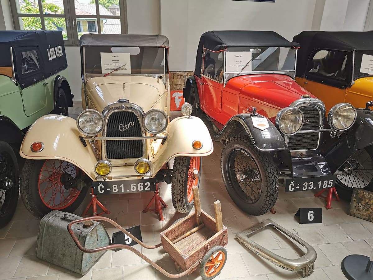 Expozice historických automobilů Aero