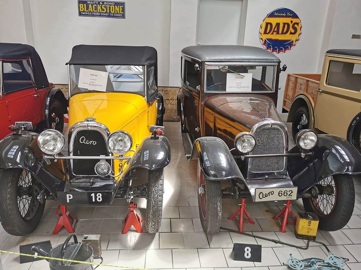 Expozice historických automobilů Aero