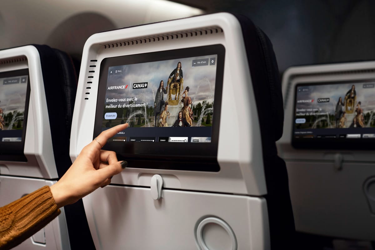 Prémiový zábavní systém na palubě Boeing 787 Air France